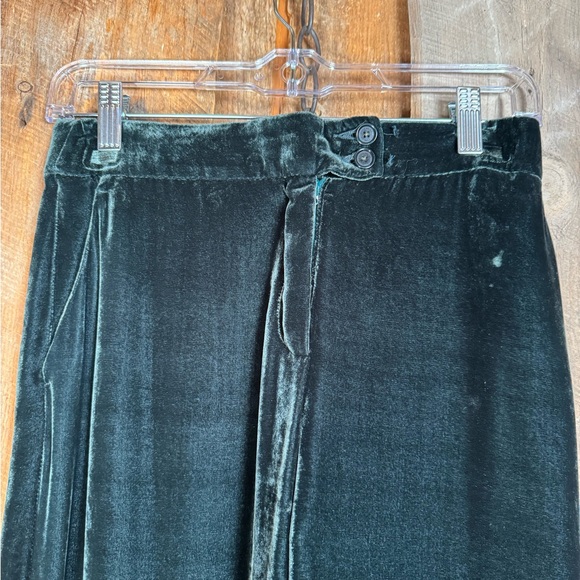 Etro Dark Green Velvet Pants- Size IT/40. - US/4 - Picture 3 of 15